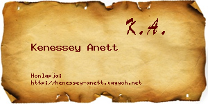 Kenessey Anett névjegykártya